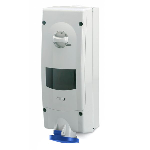 Розетка настенная с механической блокировкой и предустановленным модульным оборудованием. 2P+E, 16А (УЗО 25А, 30 мА), IP44 Розетка настенная с механической блокировкой и предустановленным модульным оборудованием. 2P+E, 16А (УЗО 25А, 30 мА), IP44