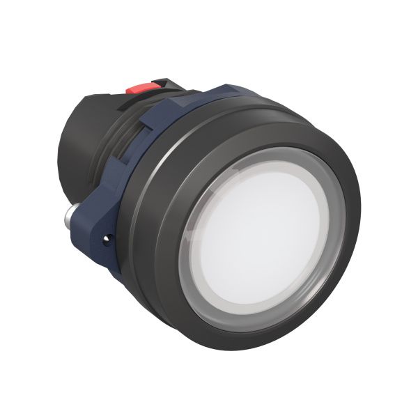 Головка кнопки плоская прозрачная с фиксацией, белая Головка кнопки плоская прозрачная с фиксацией, белая