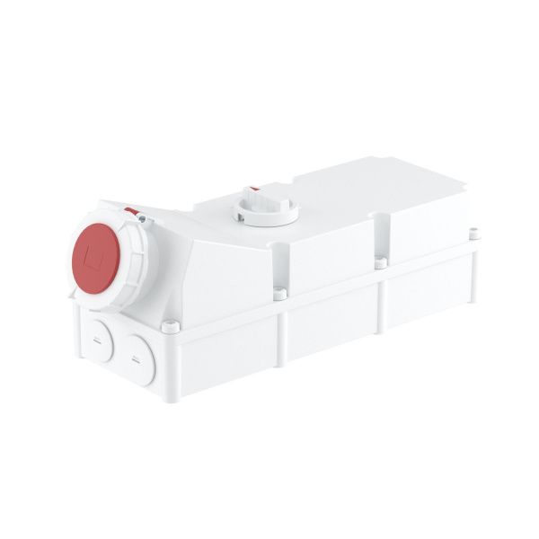 Розетка настенная с механической блокировкой и боковым расположением разъема WIS IP67 125А 3P+E 400В Розетка настенная с механической блокировкой и боковым расположением разъема WIS IP67 125А 3P+E 400В