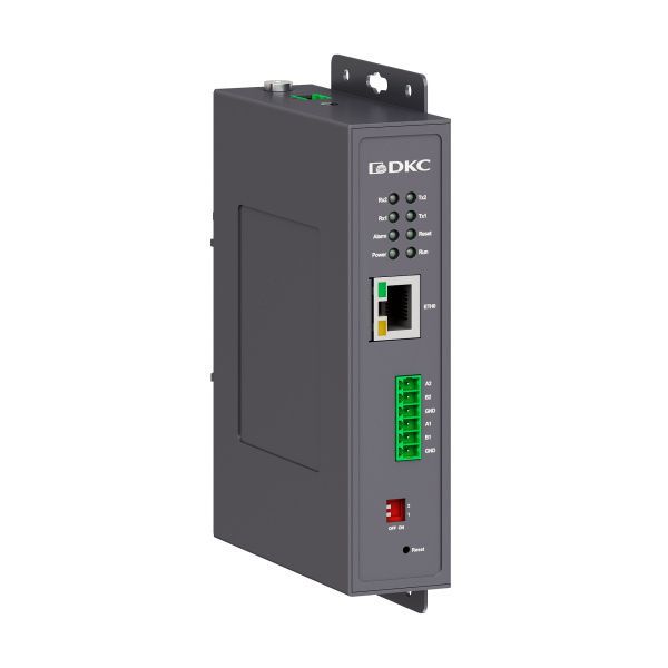 Промышленный преобразователь протоколов и интерфейсов, 1×10/100Base-T(X)портов RJ45, 2×RS-485, 12-48В DC Промышленный преобразователь протоколов и интерфейсов, 1×10/100Base-T(X)портов RJ45, 2×RS-485, 12-48В DC