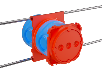 Универсальная установочная коробка для заливки в бетон, 90х71х110мм Универсальная установочная коробка для заливки в бетон, 90х71х110мм