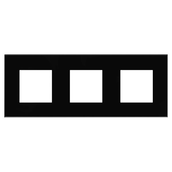 Рамка 3 поста (6 мод.), Avanti, черный квадрат Рамка 3 поста (6 мод.), Avanti, черный квадрат