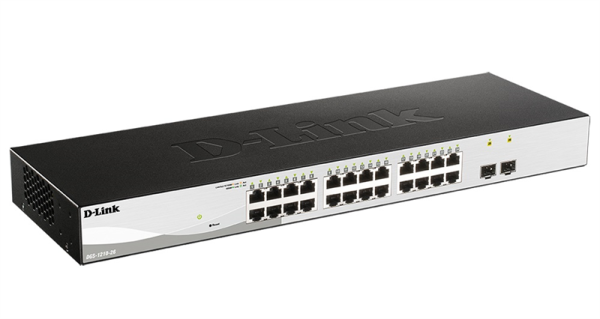 Управляемый L2 коммутатор, 24x1000Base-T, 2x1000Base-X SFP, защита от статического электричества до 6 кВ, CLI Управляемый L2 коммутатор, 24x1000Base-T, 2x1000Base-X SFP, защита от статического электричества до 6 кВ, CLI