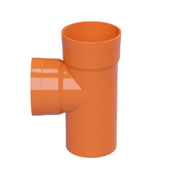 Тройник для двустенных труб, 90 град., полипропилен, д.63мм Тройник для двустенных труб, 90 град., полипропилен, д.63мм