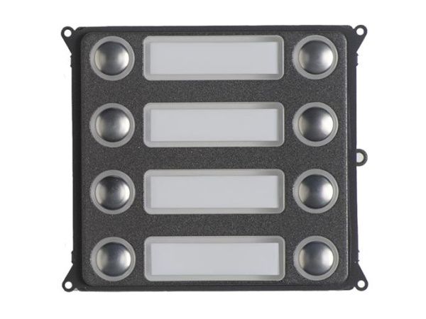 Фронтальная накладка для 8-кнопочного кодонаборного модуля из окрашенного сплава Zamak. MTMF8PVR Фронтальная накладка для 8-кнопочного кодонаборного модуля из окрашенного сплава Zamak. MTMF8PVR