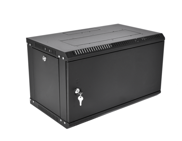 Шкаф телекоммуникационный настенный разборный ЭКОНОМ 6U (600 × 520) дверь металл, цвет черный Шкаф телекоммуникационный настенный разборный ЭКОНОМ 6U (600 × 520) дверь металл, цвет черный