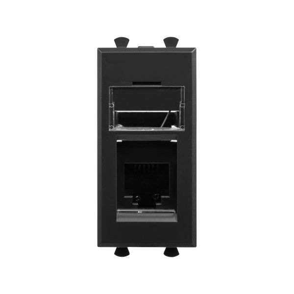 Телефонная розетка RJ-12 модульная, Avanti, черный матовый, 1 модуль Телефонная розетка RJ-12 модульная, Avanti, черный матовый, 1 модуль