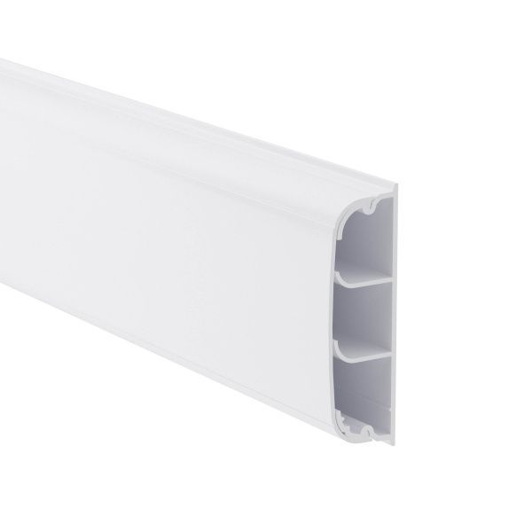 Кабель-канал плинтусного типа 70х22 мм, трехсекционный, с крышкой Кабель-канал плинтусного типа 70х22 мм, трехсекционный, с крышкой