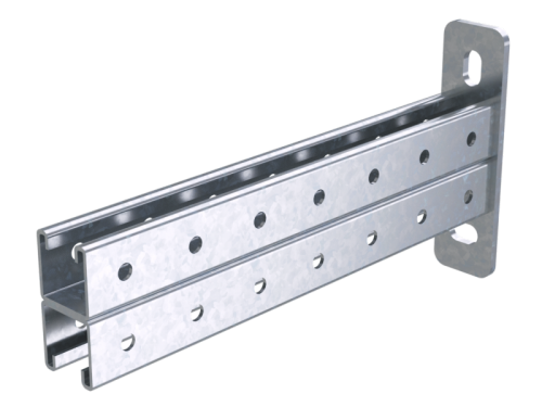 Консоль двойная, 41х41мм, L600мм, горячеоцинкованная Консоль двойная, 41х41мм, L600мм, горячеоцинкованная