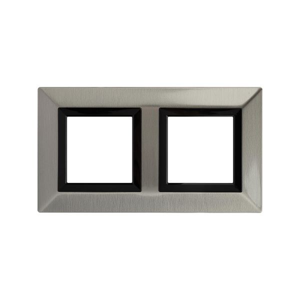 Рамка из металла 2 поста (4 мод.), Avanti, никелированная Рамка из металла 2 поста (4 мод.), Avanti, никелированная