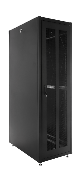 Шкаф телекоммуникационный напольный ЭКОНОМ 48U (600 × 800) дверь перфорированная 2 шт., цвет черный Шкаф телекоммуникационный напольный ЭКОНОМ 48U (600 × 800) дверь перфорированная 2 шт., цвет черный