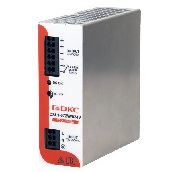 Источник питания "ECO POWER", однофазный, 72Вт, 3А, 24В Источник питания "ECO POWER", однофазный, 72Вт, 3А, 24В