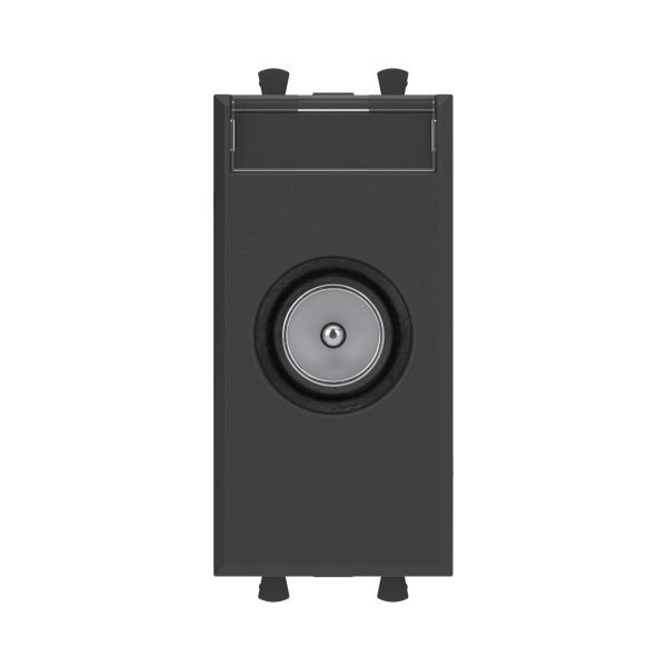 Розетка TV оконечная модульная, Avanti, черный матовый, 1 модуль Розетка TV оконечная модульная, Avanti, черный матовый, 1 модуль