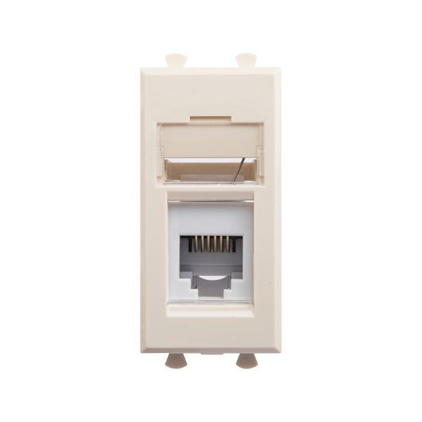 Телефонная розетка RJ-12 модульная, Avanti, ванильная дымка, 1 модуль Телефонная розетка RJ-12 модульная, Avanti, ванильная дымка, 1 модуль