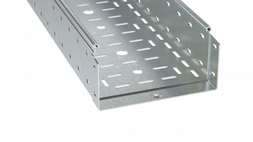 Лоток перфорированный 100х500х4000, 1,5 мм, горячеоцинкованный Лоток перфорированный 100х500х4000, 1,5 мм, горячеоцинкованный