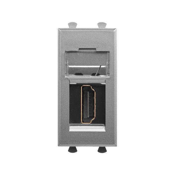 HDMI розетка модульная, тип А-А, Avanti, закаленная сталь, 1 модуль HDMI розетка модульная, тип А-А, Avanti, закаленная сталь, 1 модуль