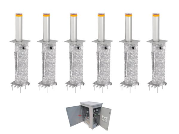 Комплект на основе автоматического болларда серии TBD 220H600 KIT (6 Bollards) Комплект на основе автоматического болларда серии TBD 220H600 KIT (6 Bollards)