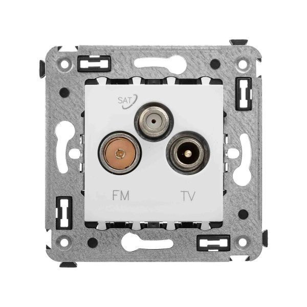 Розетка TV-FM-SAT в стену, Avanti, белое облако Розетка TV-FM-SAT в стену, Avanti, белое облако