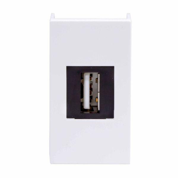 USB 2.0 розетка, Viva, белая, 1 мод. USB 2.0 розетка, Viva, белая, 1 мод.