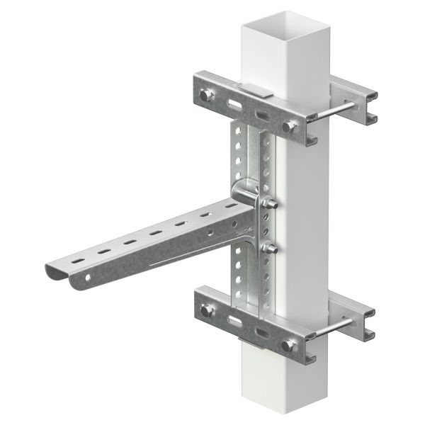 Крепление консоли на опору 29х52х340 мм, горячеоцинкованное Крепление консоли на опору 29х52х340 мм, горячеоцинкованное