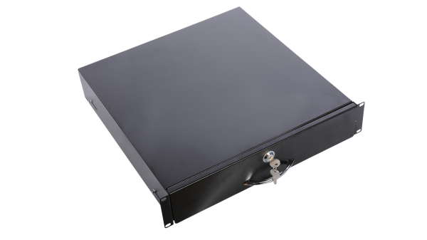 Полка (ящик) для документации 2U, цвет черный Полка (ящик) для документации 2U, цвет черный