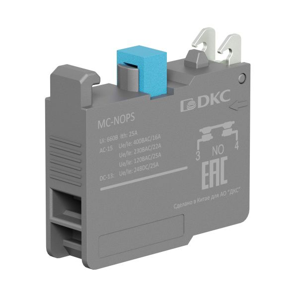 Контактный блок с клеммными зажимами под винт, нормально-открытый Контактный блок с клеммными зажимами под винт, нормально-открытый