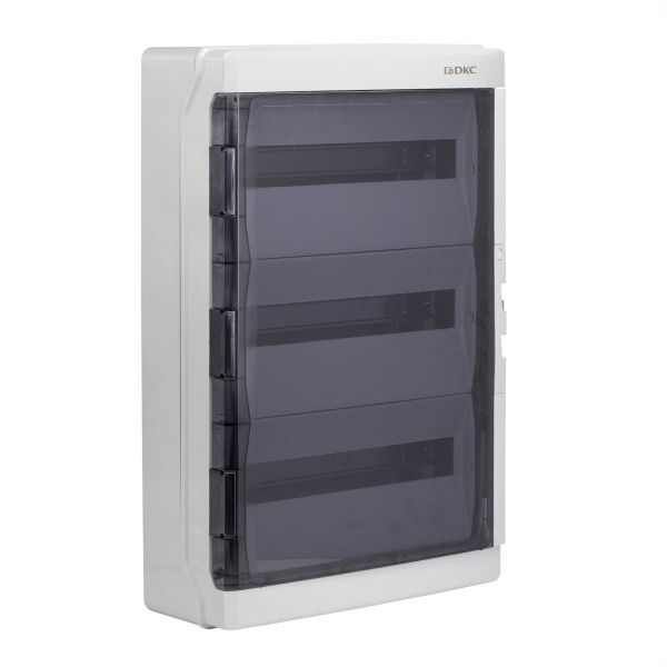 Щиток настенный с дверцей 54 мод.,IP65, серый, с клеммным блоком 63А Щиток настенный с дверцей 54 мод.,IP65, серый, с клеммным блоком 63А