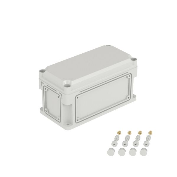 Корпус RAM box без МП 300х150х160 мм, с фланцами, непрозрачная крышка высотой 35 мм, IP66/IP67 Корпус RAM box без МП 300х150х160 мм, с фланцами, непрозрачная крышка высотой 35 мм, IP66/IP67