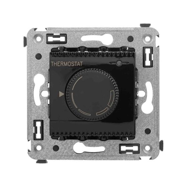 Термостат для теплых полов в стену, Avanti, черный квадрат Термостат для теплых полов в стену, Avanti, черный квадрат