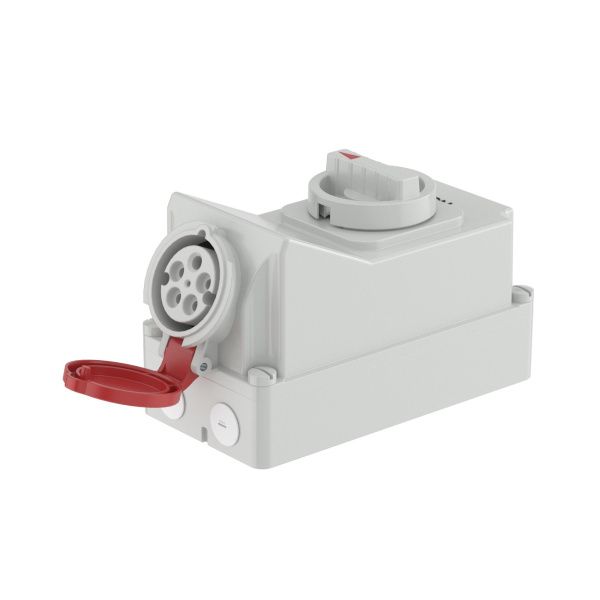 Розетка настенная с механической блокировкой и боковым расположением разъема WIS IP44 16А 3P+E+N 400В Розетка настенная с механической блокировкой и боковым расположением разъема WIS IP44 16А 3P+E+N 400В