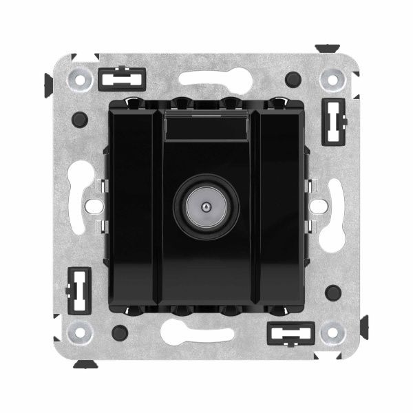 Розетка TV оконечная в стену, Avanti, черный квадрат Розетка TV оконечная в стену, Avanti, черный квадрат