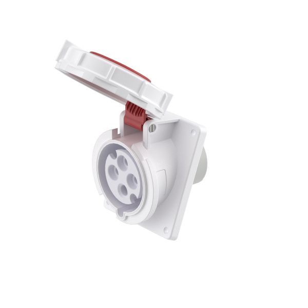 Розетка панельная с наклоном PAS IP67 32А 3P+E 400В Розетка панельная с наклоном PAS IP67 32А 3P+E 400В