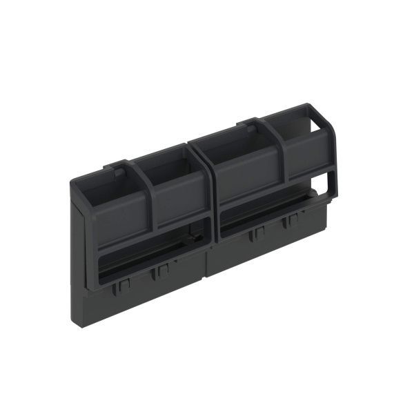 Шинный держатель FRAME 162мм (4 сегмента, до 20 полюсов), черный (длявсех щитков) Шинный держатель FRAME 162мм (4 сегмента, до 20 полюсов), черный (длявсех щитков)