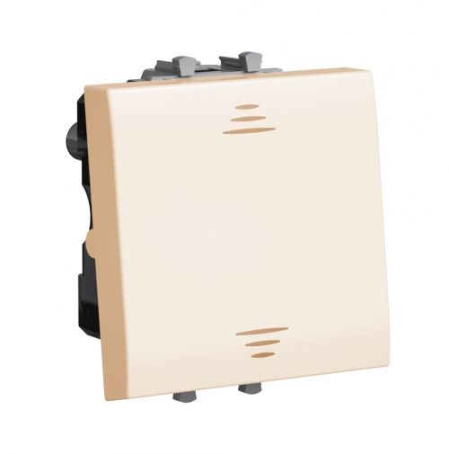 Выключатель двухполюсный одноклавишный модульный, Avanti, ванильная дымка, 2 модуля Выключатель двухполюсный одноклавишный модульный, Avanti, ванильная дымка, 2 модуля