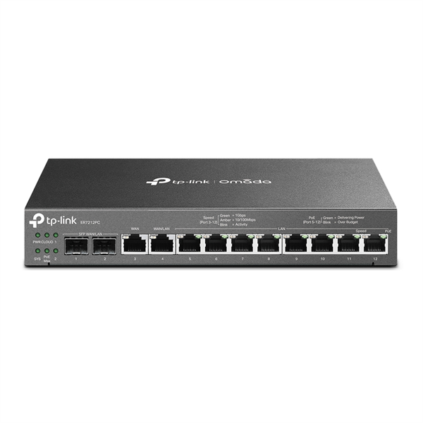 TP-Link ER7212PC, Omada Gigabit VPN Router with PoE+ Ports and Controller Ability TP-Link ER7212PC, Omada Gigabit VPN Router with PoE+ Ports and Controller Ability