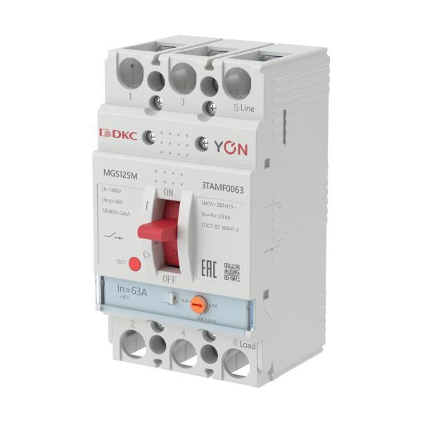 Авт. выкл. YON MGS125 3P 50,4-63A 25kA Авт. выкл. YON MGS125 3P 50,4-63A 25kA