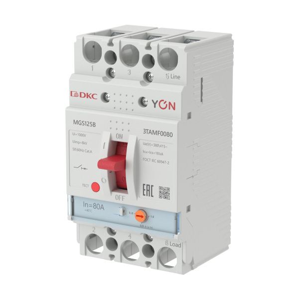 Авт. выкл. YON MGS125 3P 64-80A 18kA Авт. выкл. YON MGS125 3P 64-80A 18kA
