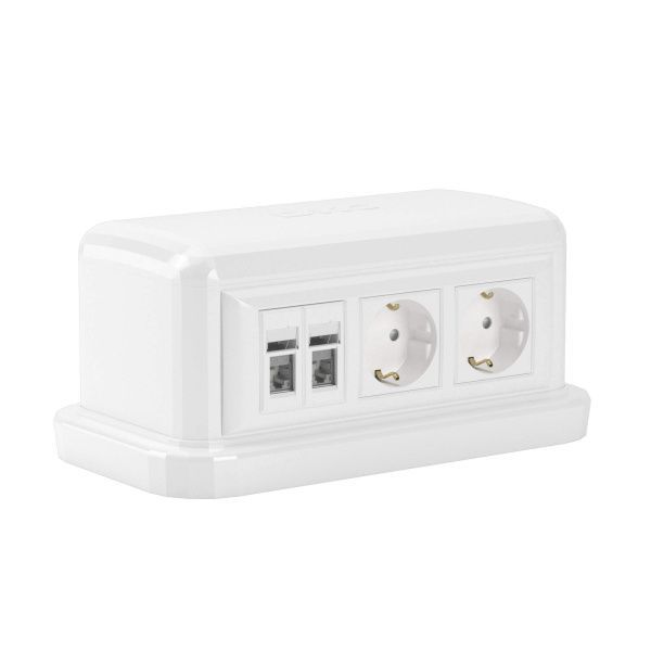 Напольная башенка BUS, 12 модулей, белая Напольная башенка BUS, 12 модулей, белая