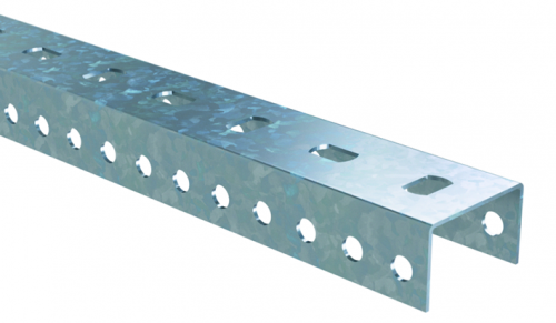 П-образный профиль PSM, L6000, толщ.2,5 мм, горячеоцинкованный П-образный профиль PSM, L6000, толщ.2,5 мм, горячеоцинкованный