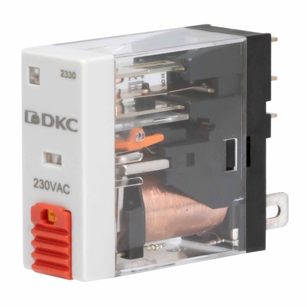 Реле миниатюрное промышленное, 1CO, ком. ток 12А, AgSnO2, напряжение 24V AC, опция: тест-кнопка+светодиод Реле миниатюрное промышленное, 1CO, ком. ток 12А, AgSnO2, напряжение 24V AC, опция: тест-кнопка+светодиод