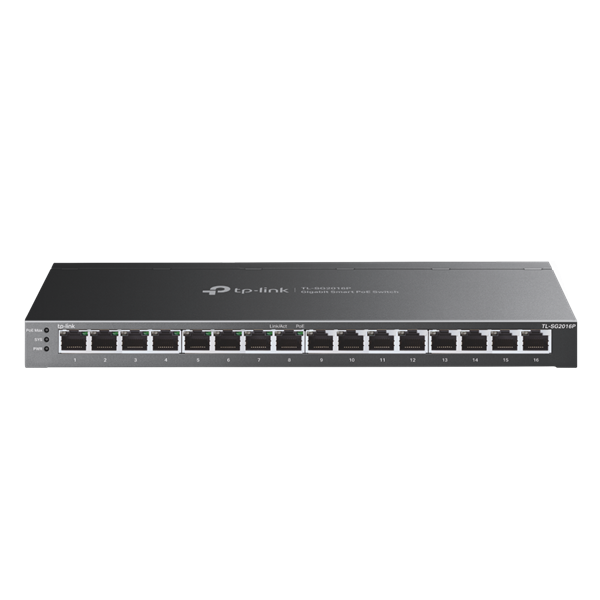 TP-Link SG2016P, Omada™ 16-Port Gigabit Smart Switch with 8-Port PoE+ 120 W PoE TP-Link SG2016P, Omada™ 16-Port Gigabit Smart Switch with 8-Port PoE+ 120 W PoE