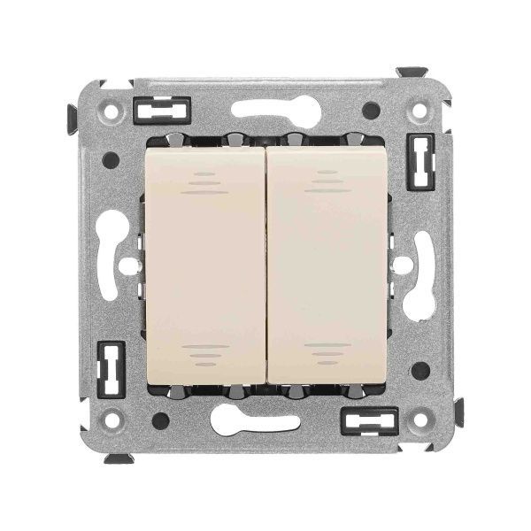 Инвертор двухклавишный в стену, Avanti, ванильная дымка Инвертор двухклавишный в стену, Avanti, ванильная дымка