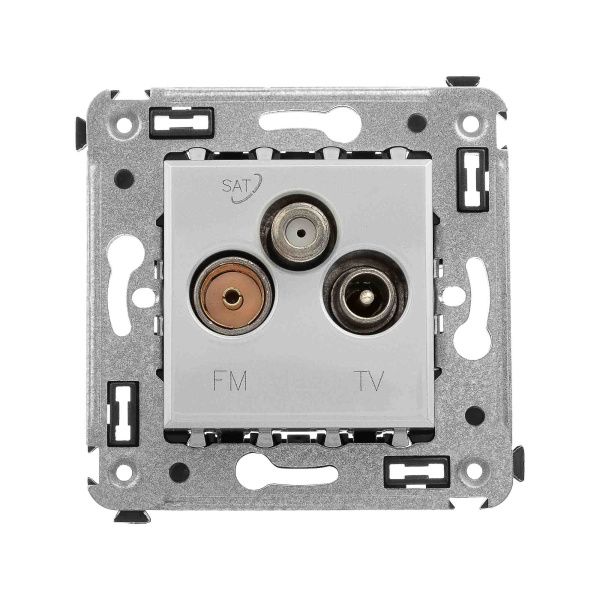 Розетка TV-FM-SAT в стену, Avanti, закаленная сталь Розетка TV-FM-SAT в стену, Avanti, закаленная сталь