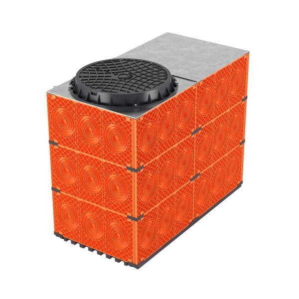 Колодец пластиковый для кабельной канализации с пластиковым люком, F0,1500х750х1125 Колодец пластиковый для кабельной канализации с пластиковым люком, F0,1500х750х1125