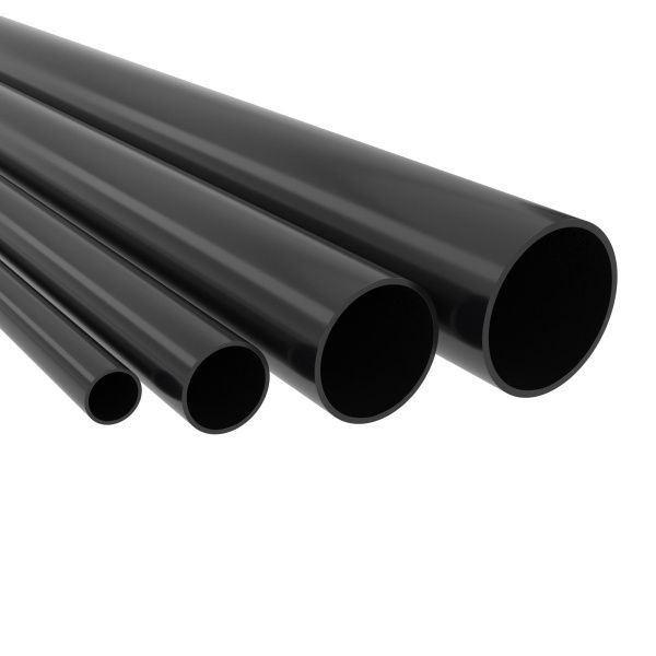 Труба ПВХ жёсткая гладкая д.25мм, лёгкая, 3м, цвет черный Труба ПВХ жёсткая гладкая д.25мм, лёгкая, 3м, цвет черный