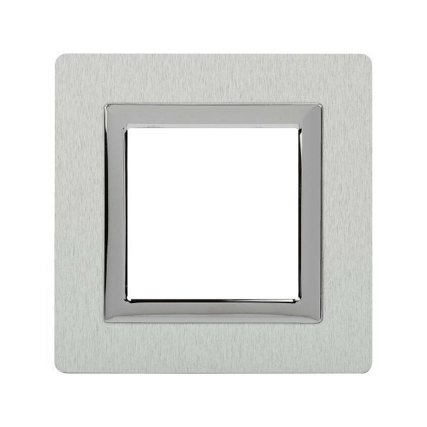 Рамка из алюминия 1 пост (2 мод.), Avanti, серая Рамка из алюминия 1 пост (2 мод.), Avanti, серая