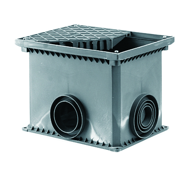 Смотровой переходной колодец без дна для двустенных труб, 335х240х255мм Смотровой переходной колодец без дна для двустенных труб, 335х240х255мм