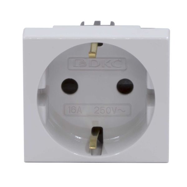 Розетка силовая 2Р+Е, со шторками, Viva, 2 мод., серая Розетка силовая 2Р+Е, со шторками, Viva, 2 мод., серая