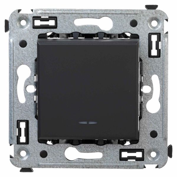 Инвертор одноклавишный в стену, Avanti, черный матовый Инвертор одноклавишный в стену, Avanti, черный матовый