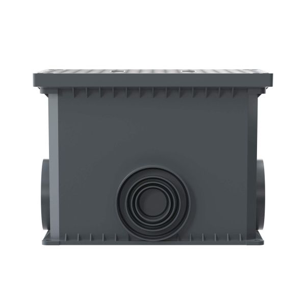 Смотровой переходной колодец с крышкой для двустенных труб, 335х240х255мм Смотровой переходной колодец с крышкой для двустенных труб, 335х240х255мм